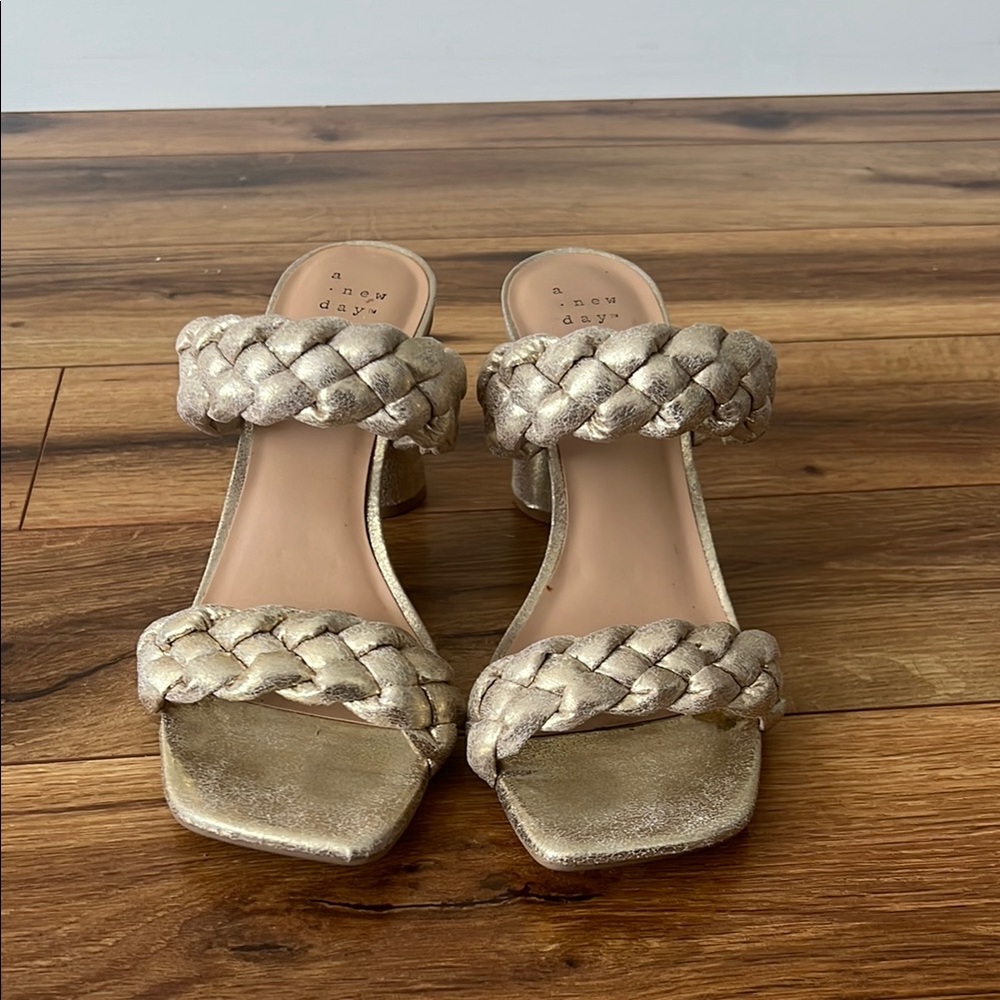 Gold Braided Women's Sandals